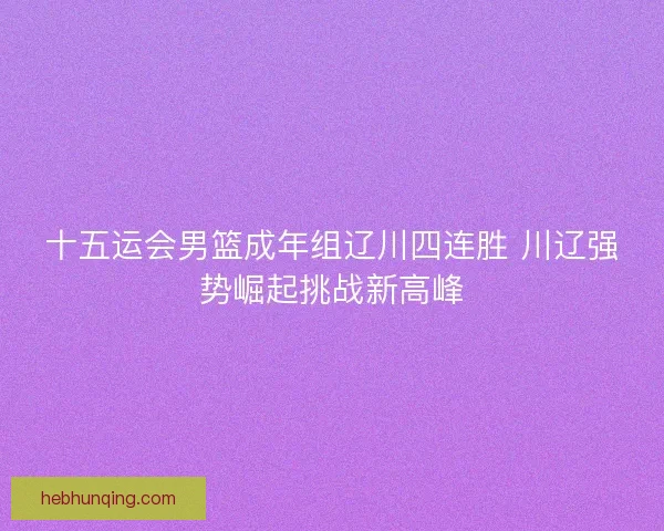 十五运会男篮成年组辽川四连胜 川辽强势崛起挑战新高峰